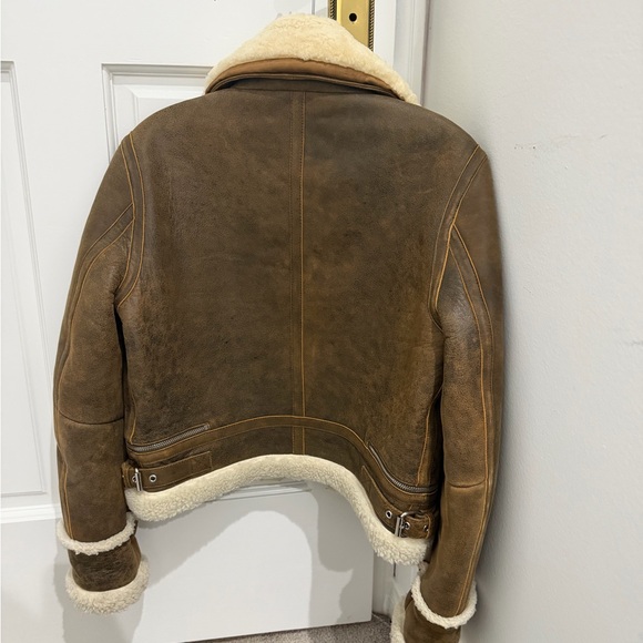 Maje Tan Jacket with Cream Lining - Picture 2 of 4